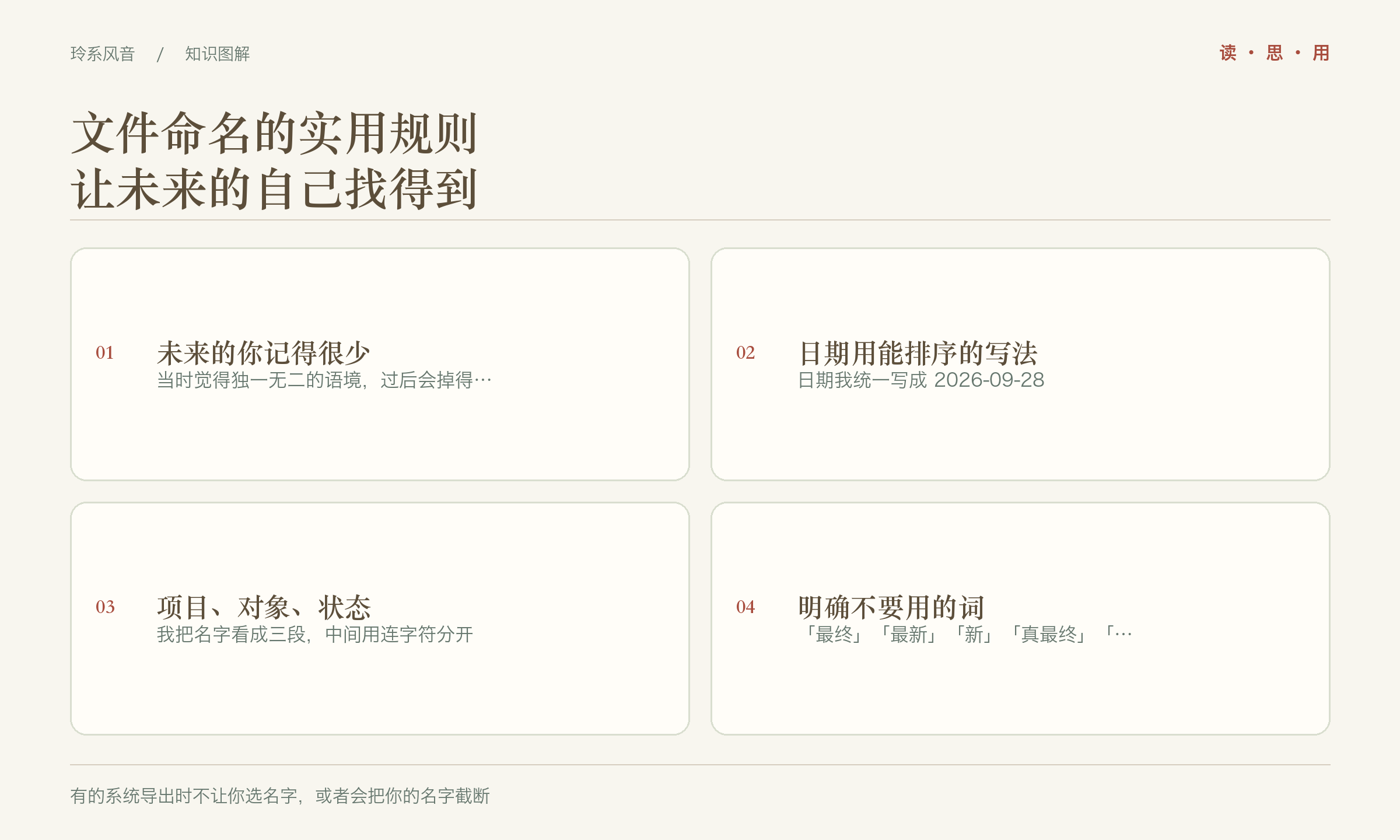 文件命名的实用规则,让未来的自己找得到